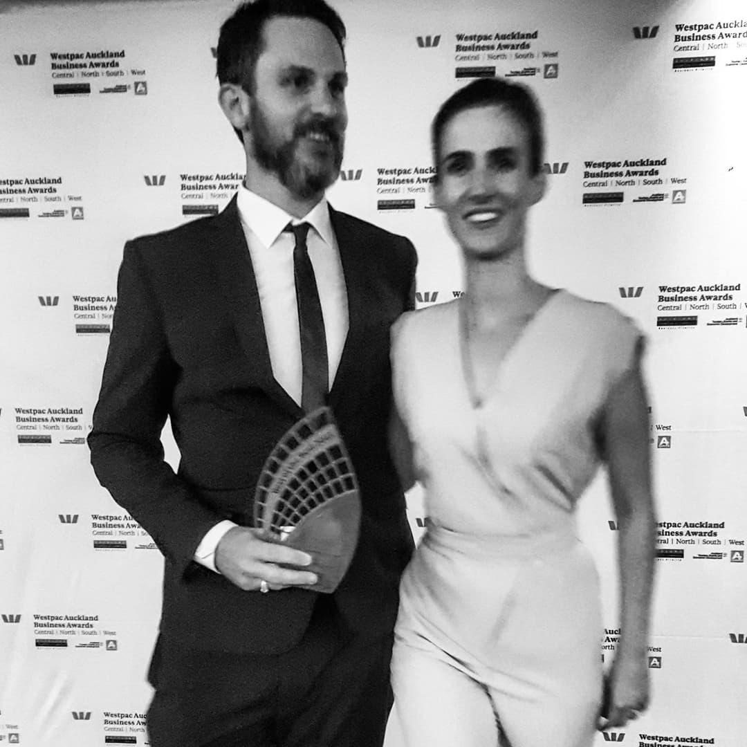 Alex Bunnett at the Westpac Auckland Business Awards